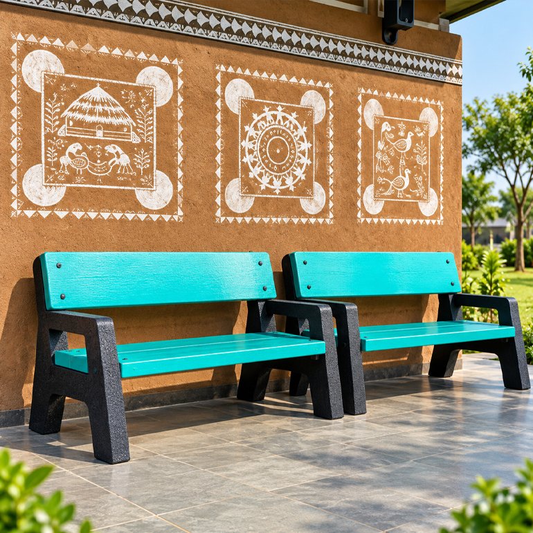 Green RCC Garden Bench